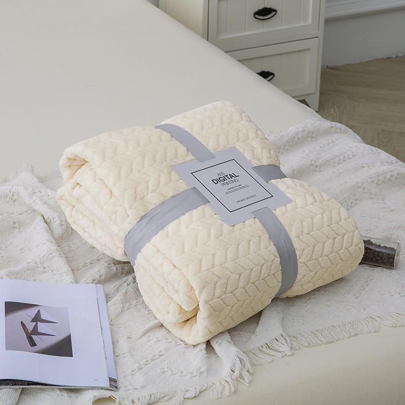 Thickened Flannel Wheat Ear Blanket for Office & Air Conditioning Use