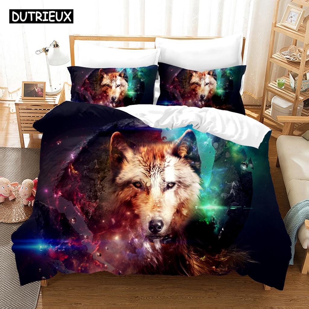 Wolf Cute Animal Bedding Set 3d Printing Kids Adult Luxury Gift Duvet Cover Comfortable Home Textiles Single Full King Size