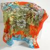 New Peony Flower Silk Scarf Sunscreen Shawl Elegant Temperament Scarf Simulation Silk 71cm Square Scarf Professional Scarf Women