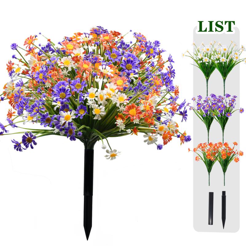 Faux Floral Daisy Grass Camellia Aquatic Plants Greenery Eucalyptus Simulation Artificial Flowers Home Decor Arrangements