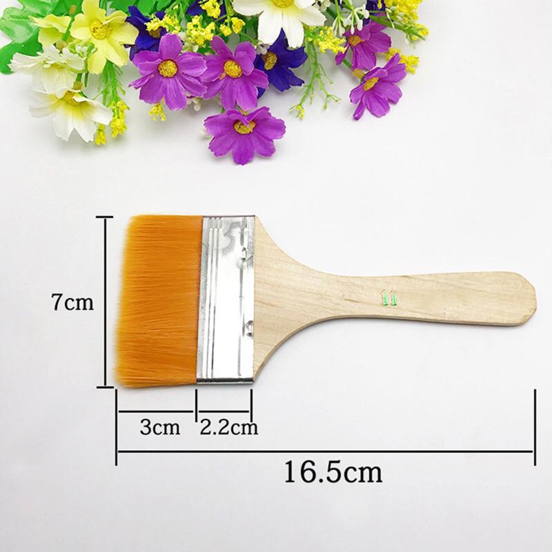 12 Pcs Paint Brushes Multipurpose Wood Nylon Hairbrush Multi Size Oil Painting Tool For Kids Barbecue Seasoning Cleaning Brush