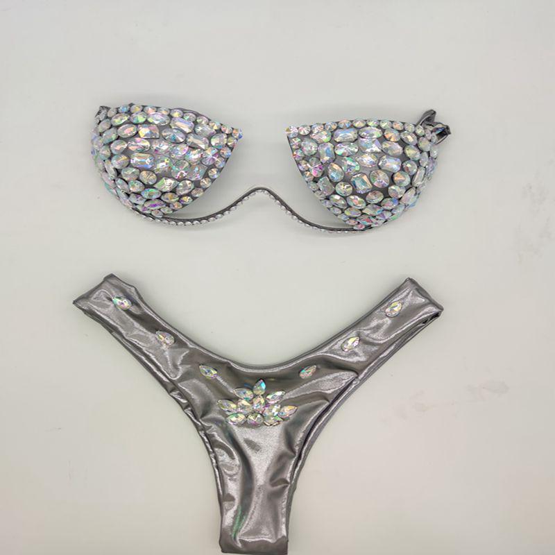 2020 Vibrant Sewn Diamond Bikini Swimwear