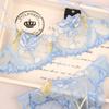 European and American Sexy Lingerie Transparent Mesh Embroidered Bra Set