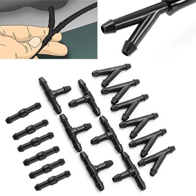 Car Windshield Washer Nozzles Hose Water Tube Connector Wiper Spray Pipe Joint Windscreen Wipers Accessories T/Y/I 3 Types