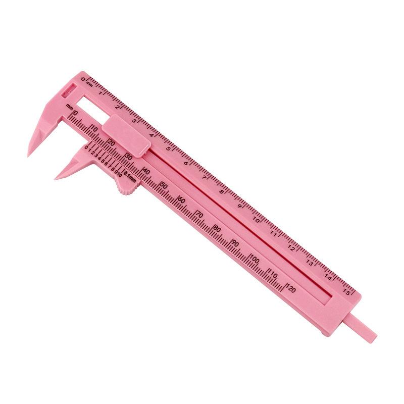 Double Scale Plastic Vernier Caliper - Student Mini Measurement Ruler