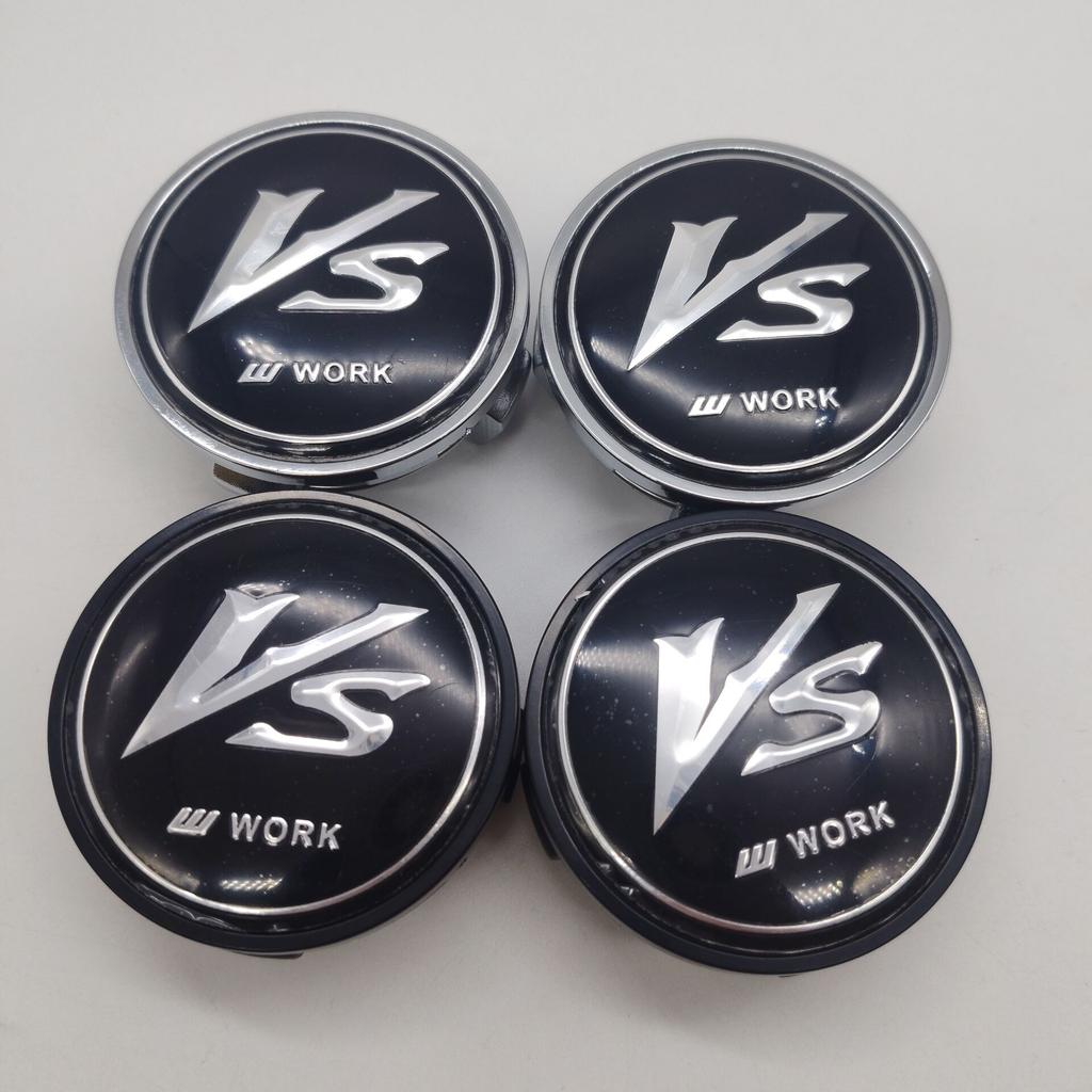 4pcs 62MM VS W Work Emotion Wheel Center Cap Hubs Car Styling Dust Rims Cover Emblem Badge for Car Tire Accessories