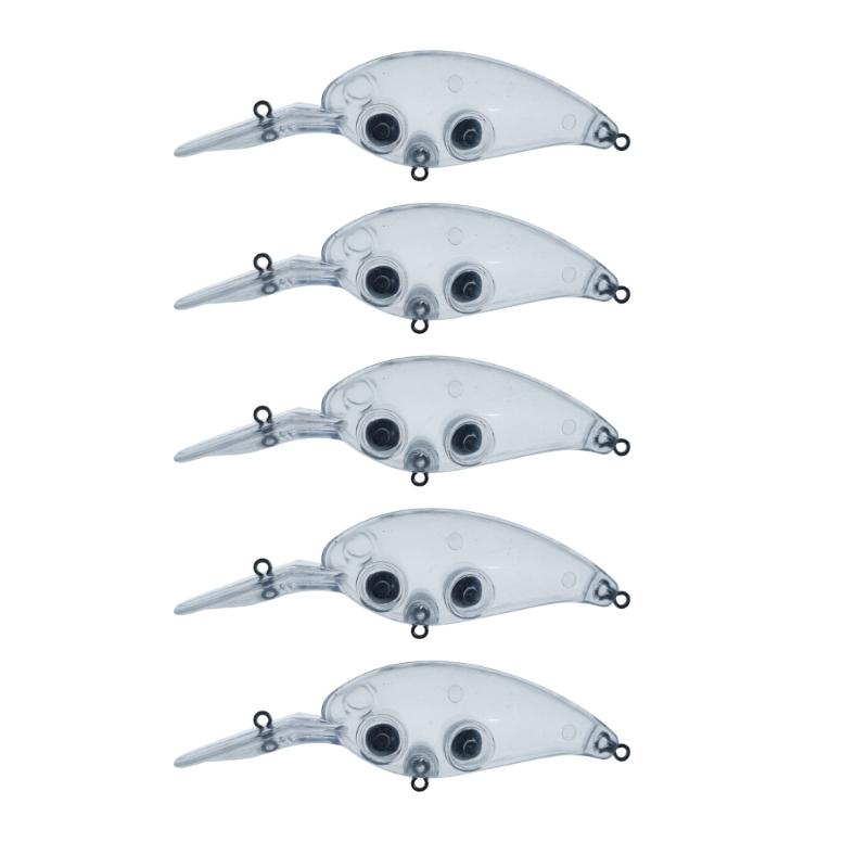 10Pcs Floating Unpainted Crankbait Blanks Lures Artificial Fishing Lures Unpainted Hard Baits Deep Water Crankbait