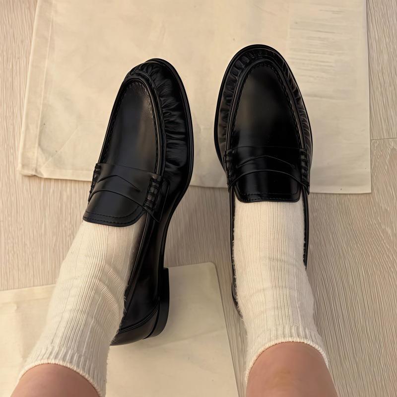Mocassini Slip-on Retro in Pelle Morbida da Donna - Nuovi Arrivi Primavera 2026, Punta Affusolata, Scollo Basso, Stile JK Britannico