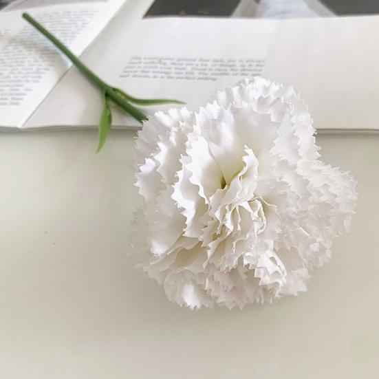 Künstliche Nelkenblume 29 cm Fake Seiden-Nelkenblume mit Einzelstiel für Hochzeit Brautstrauß Jubiläum Geburtstag Haus Esstisch Dekoration