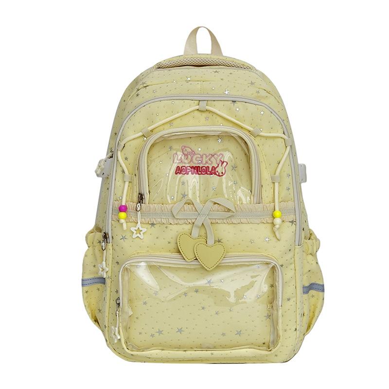 Schoolbag1011 New Girl Feeling Cute Pain Bag Backpack Girl Student Large Capacity High Value Cartoon Backpack Schoolbag
