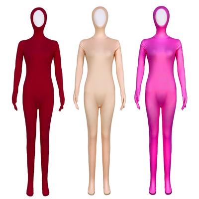 Durchsichtiger einfarbiger Bodysuit, All-Inclusive Strumpfhose für Bühne & Auftritt