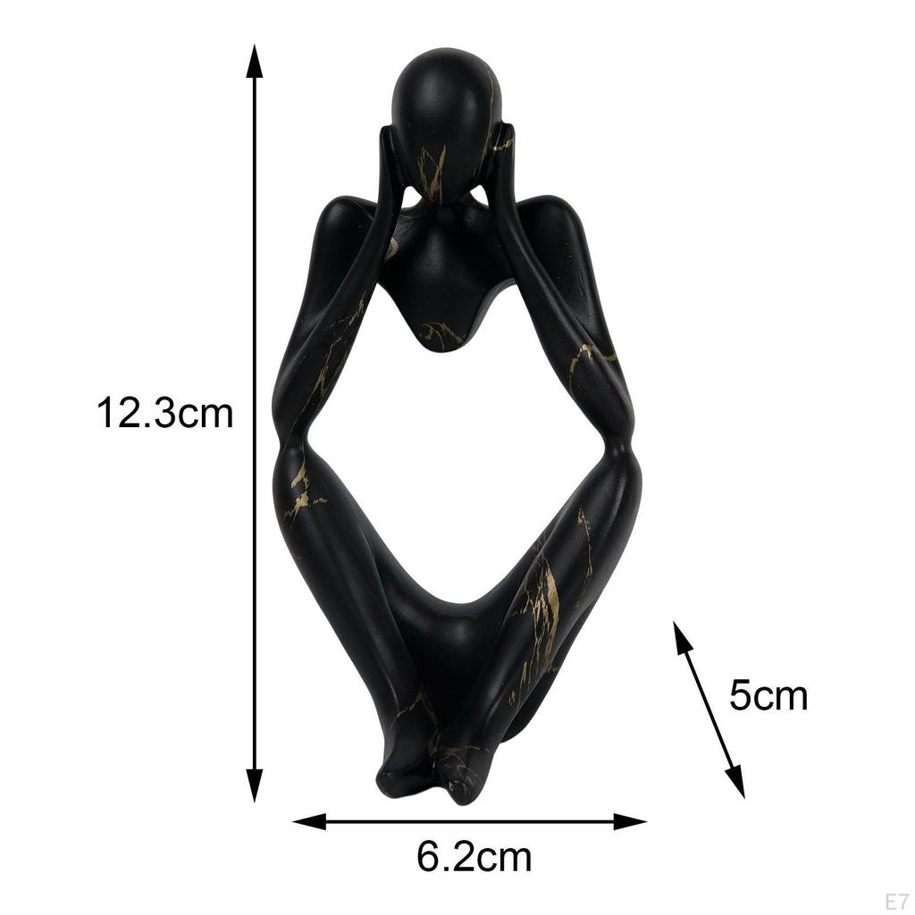 Abstract Thinker Statue Collectible Ornament for Living Room Desk Decoration