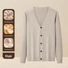 Herren V-Ausschnitt Strickjacke aus Wolle und Modal: Herbst/Winter Business Pendler Pulloverjacke