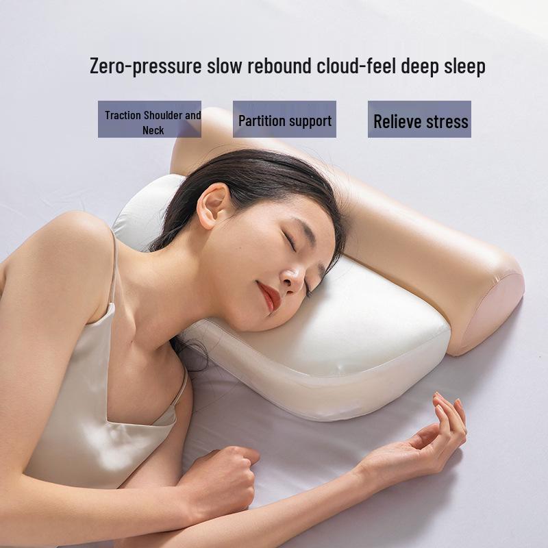 Xiaohongshu Cool Memory Foam Pillow: Zero Pressure, Deep Sleep Lumbar and Neck Support for Adults