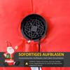 Santa Claus Christmas Decoration, 1.2 m, Self-Inflating, LEDs, incl. Blower, Red + White