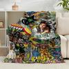 1PC Wonderful Wizard Adventure Flannel Blanket Gift, Suitable for Both Men And Women, Soft Ideal for Beds And Sofa, Birthday Or Christmas Gift