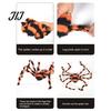 Spooky Indoor Party Decorations Giant Spider, Halloween Scary Orange Black Hairy Spider Decoration, Realistic Furry Prop Spiders for Haunted