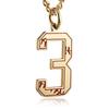 INS trendy stainless steel European and American fashion outdoor digital baseball necklace men's accessories titanium steel pendant