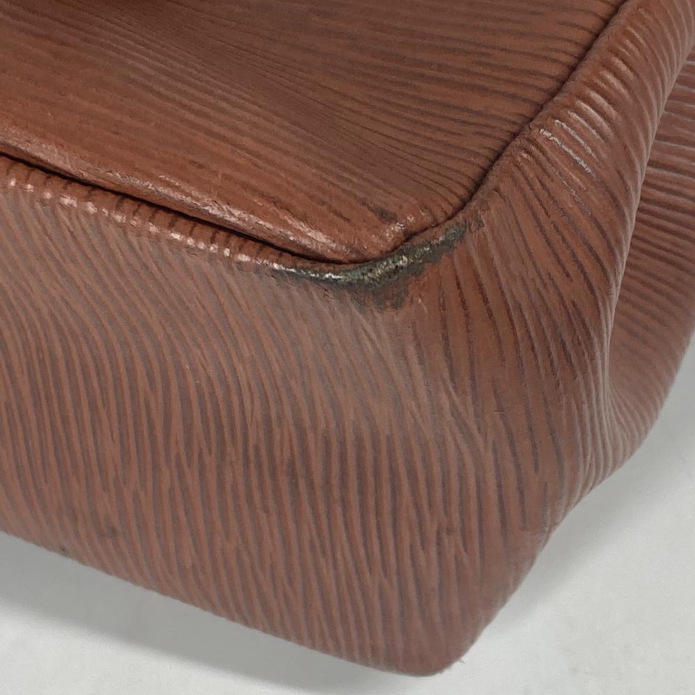 Fendi Vintage FF Logo Tote Bag Shoulder Bag Hand Bag Leather Brown