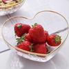 Irregular Glass Heart Bowl Love Heart Candy Trays Modern Clear Serving Dish  Snack