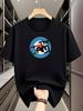 Black T-shirt - Soft Stretch Fabric Crew Neck Casual Everyday Shirt for Summer