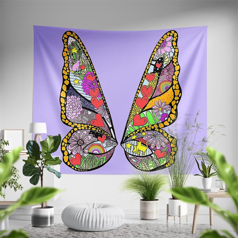 Aertemisi Butterfly Mural Nashville Tapestry Wall Hanging Art for Bedroom Living Room Decor College Dorm Party Backdrop Home