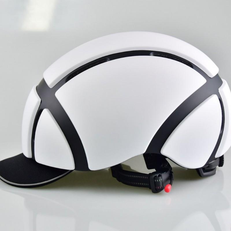 Bicycle Helmet With LED Taillight Cloth Brim Unisex Urban Leisure Riding
