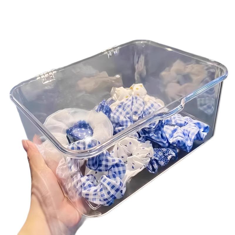 Schreibtisch-Aufbewahrungsbox - Transparente Klappdeckel-Staubdichte Organisationsbox - Aufbewahrungsbox für Gesichtsmasken für Schlafzimmer zu Hause - Organisationskorb für das Büro