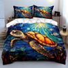 Colorful Sea Turtle Bedding Set Bedding Duvet Cover Set Duvet Cover Pillowcases (1 * Duvet Cover 2 * Pillowcases, Without Duvet Insert)