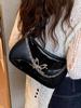 Silvery Butterfly Decoration Cool Girls Shoulder Bag Portable Ladies Crossbody Bag Fashion Chain Female Underarm Bag Handbags