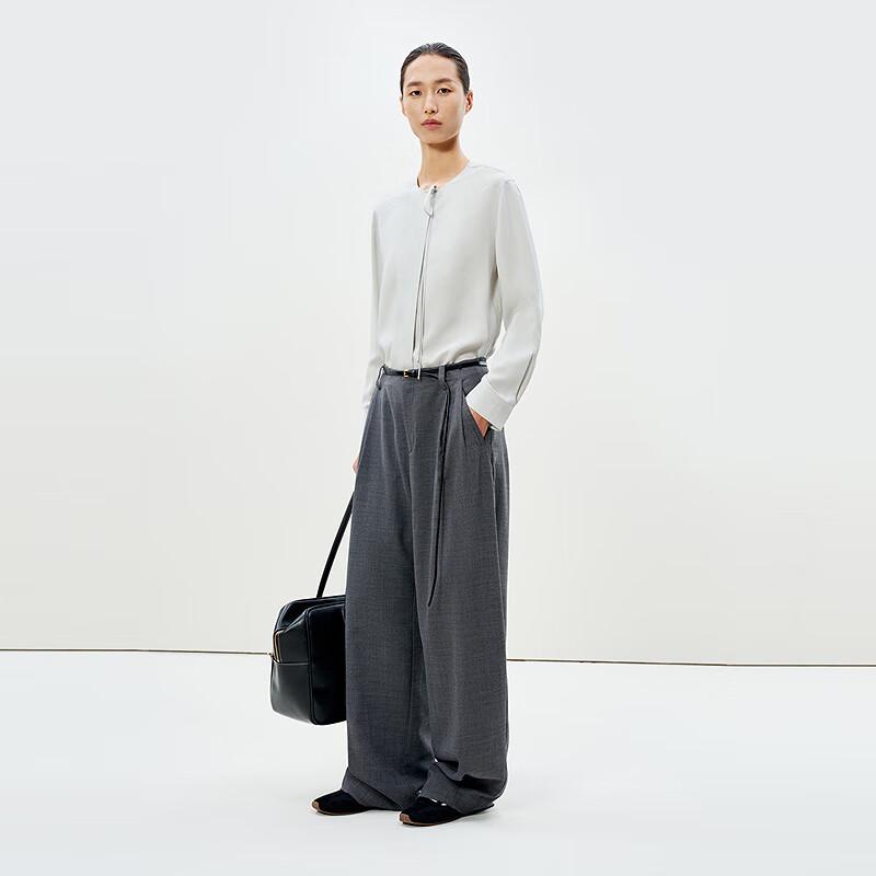 LESS 2025 Spring Casual Wide-Leg Trousers