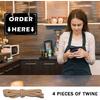 Order Here and Pick Up Here Signs,2 Pack Double-Sided Order Here Signs Pick Up Hers Sign with 4 Twines Perfect for Restaurants, Cafes, and Bars