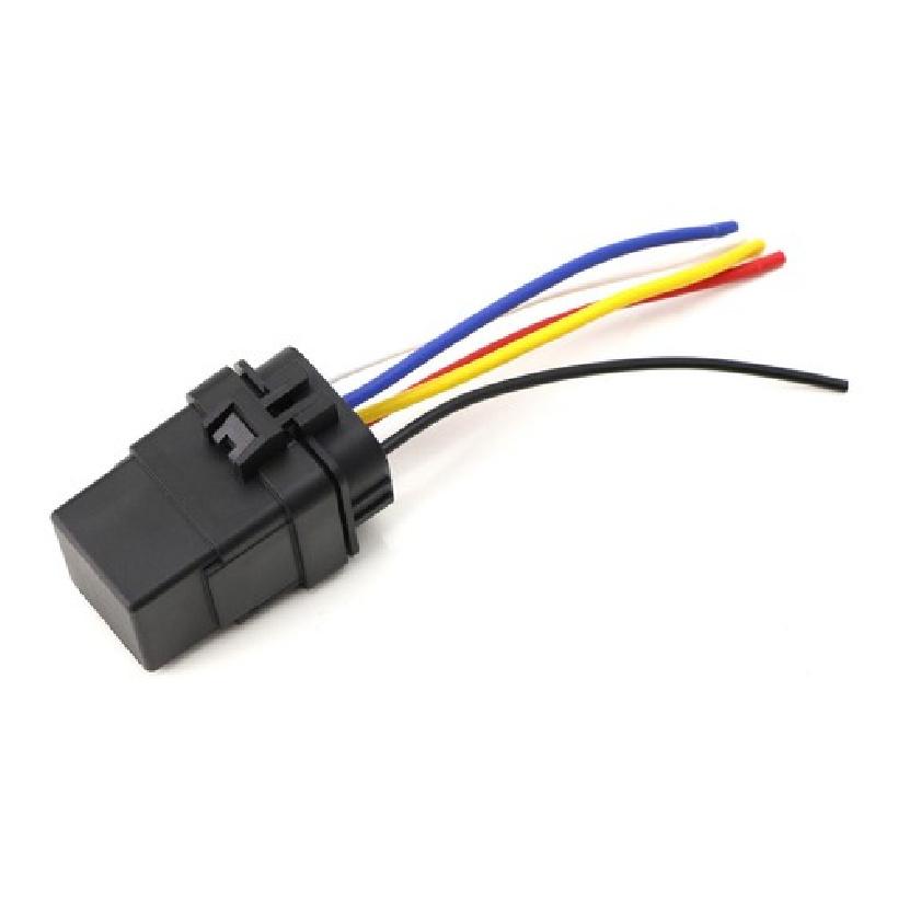 12V 40/30A Waterproof 5-Pin SPDT Mini Relay w/Watertight Connector and Pigtail