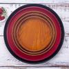 Round Wooden Pallet,  Multifunctional Storage Plate, Tea Tray,Food, Bread Pan, Household Kitchen Supplies, Black, Brown, 21-37cm