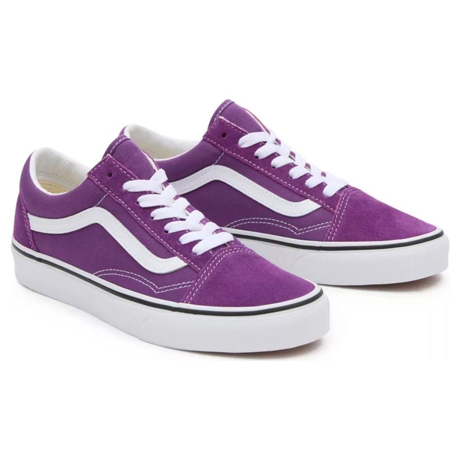 Vans Zapatillas de Skate Unisex de Caña Baja Old Skool Morado Blanco VN0007NT1N8