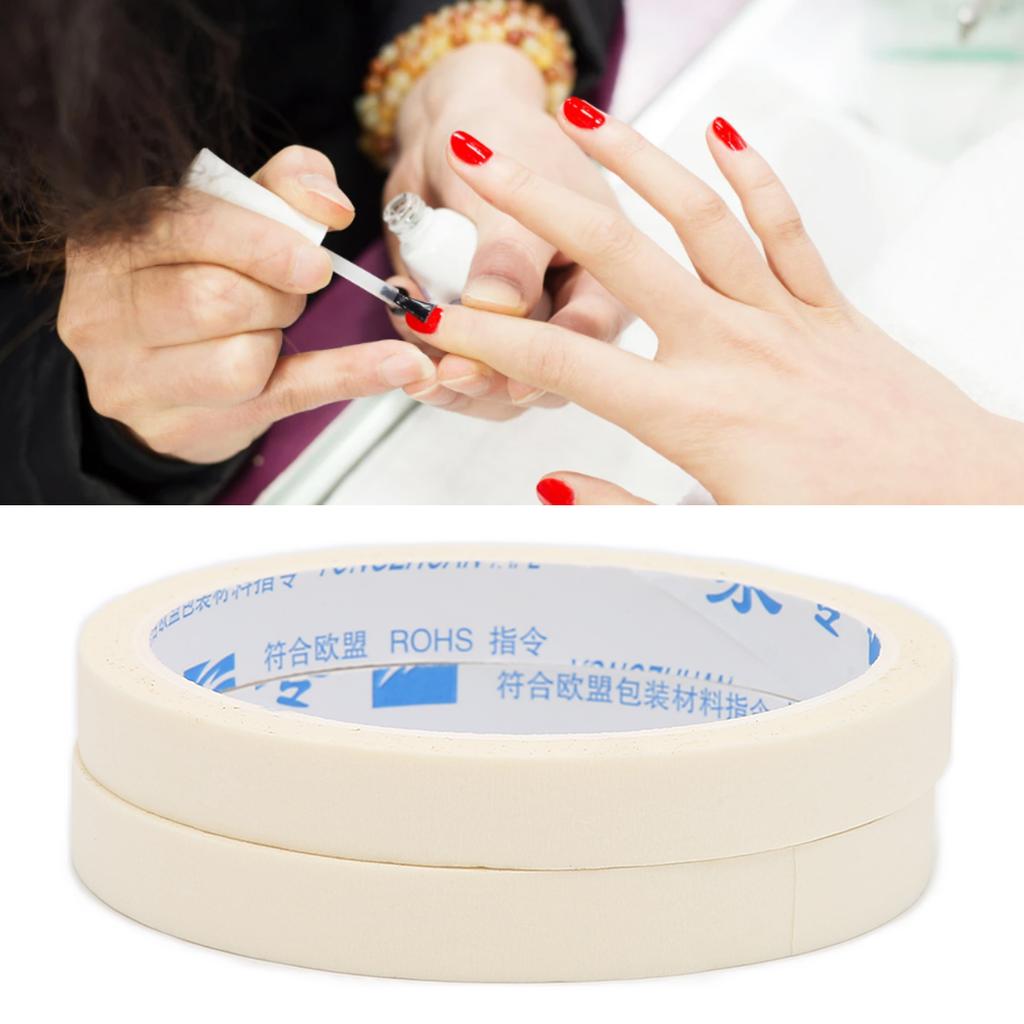 2PCS Nail Art Adhesive Tape ABS Nail Art Tape for Manicure Salons Home Use Width 1.2cm Length 17m