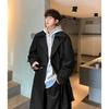 Mittellanger und langer Trenchcoat für Herren, Herbst und Winter, neu, locker, trendig, Marken-Casual-Mantel