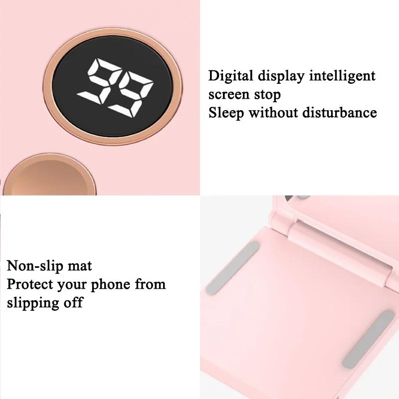 3-in-1 Mini Portable Fan Hanging Neck Fan Handheld Fan & Foldable Mirror with Power Bank, Silent Fan Compact & Portable for Summer Sports