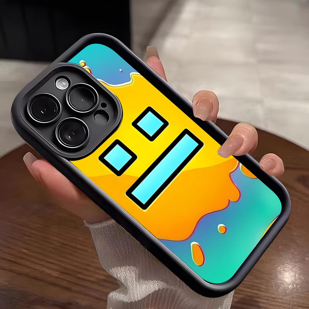 G-Geometry Dash Game Phone Case For IPhone 17 Pro Max 15 Pro 16 14 Plus 12 13 Mini 11 Pro Shockproof Soft Cover
