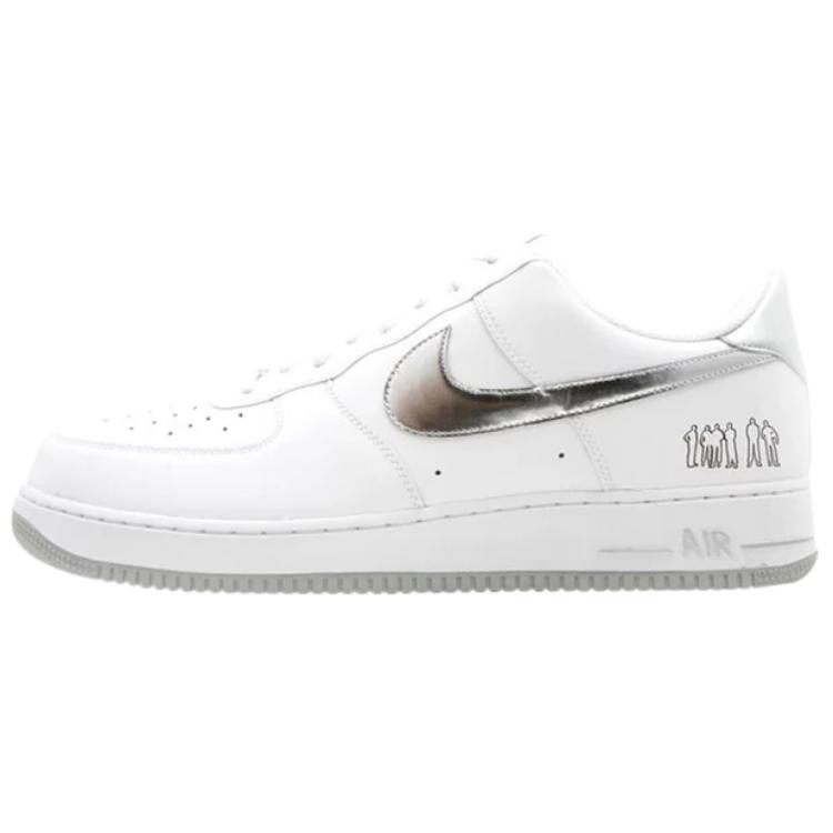

Nike Кроссовки мужские Air Force 1 07 Players белые металлик-серебристые 315092-101 44
