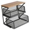 Organizer for Coffee with Drawer, Double-layered, Ideal As A Kitchen Counter Or Office.