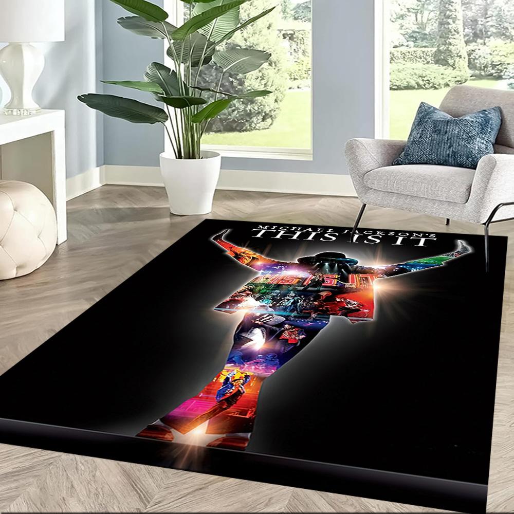 Michael Jackson 1 Floor Rug Office Rug Design for Entryway Playrooms Bedrooms Dining Room Anti-slip Rug Decorate Offices Wedding Party Gift