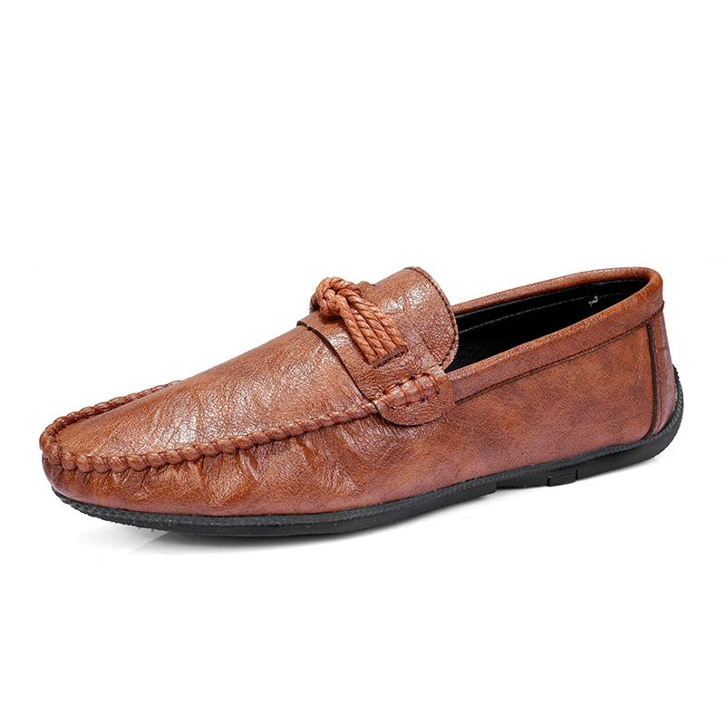 Fashion Leisure Business Men's Slip On Loafer Gentleman Minimalist Style Wedding Party Daily Office Comfortable Walking Leather Shoes