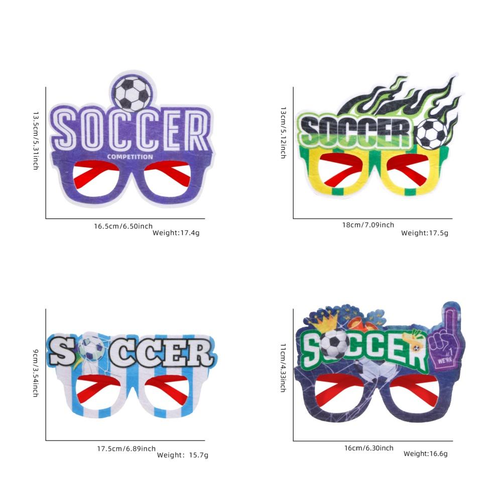 Football Decoration Photo Prop Glasses Football World Regional Match Theme Party Decoration Football Element Fan Supplies