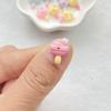 30Pcs Cute Mini Cartoon Colorful Rabbit Lollipop Nail Art Resin Designer Charms DIY Craft For Nail 3D Decorations Jewelry