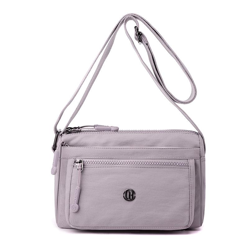 Lightweight multi-layer simple messenger bag women's new versatile commuter shoulder bag nylon casual hand carry small square bag