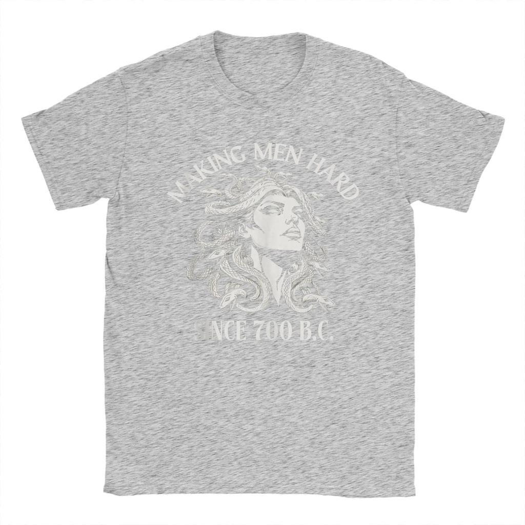 Medusa Making Men Hard Since 700 B.C Greek Mythology Funny Men T Shirt Vintage Tees Short Sleeve T-Shirts Cotton Plus Size Tops