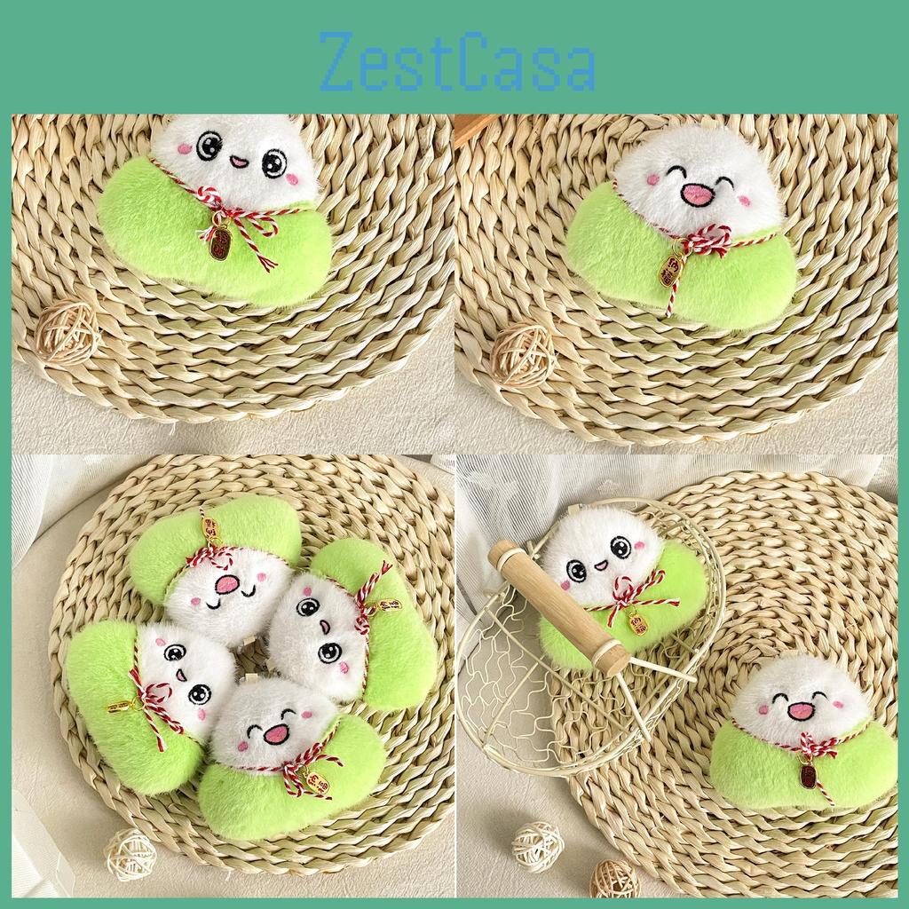 Cute Traditional Festival Zongzi Plush With Pp Cotton Filling Toy Keychain