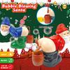 New Toy Christmas Gift Funny Soap Bubble Machine Santa Claus Hips Bubble Blowing Machine with Light and Music Bubble Gifts