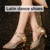 Latin Dance Shoes Women's Mid Heel Soft Soled Dance Shoes Summer Mesh Dance Shoes Square Dance Shoes